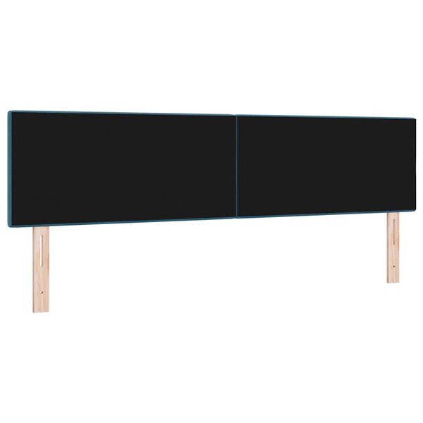 vidaXL T&ecirc;te de lit avec t&ecirc;te de lit Bleu fonc&eacute; 180 cm Cuir synth&eacute;tique