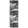 vidaXL Coureur de Tapis LESAKA Noir et Or 80 x 450 cm Velours diamant