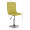 vidaXL Chaises pivotantes &agrave; manger lot de 4 vert tissu