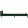vidaXL Cadre de lit sans matelas vert fonc&eacute; 90x200 cm velours