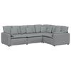 vidaXL Canap&eacute; modulable avec coussins en tissu gris clair