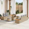 vidaXL Ensemble de canapé de jardin 8 pcs Beige et Gris clair