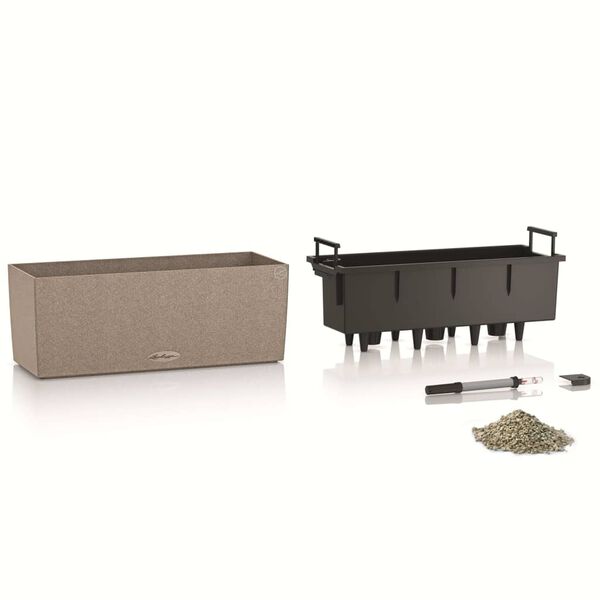 LECHUZA Jardini&egrave;re BALCONERA Stone 50 ALL-IN-ONE Beige