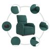 vidaXL Fauteuil inclinable &eacute;lectrique Vert fonc&eacute; Tissu