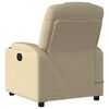 vidaXL Fauteuil inclinable de massage en tissu cr&egrave;me