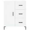 vidaXL Buffet haut Blanc 69,5x34x180 cm Bois d'ing&eacute;nierie