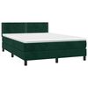 vidaXL Sommier &agrave; lattes de lit avec matelas LED Vert fonc&eacute; 140x190 cm