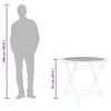 vidaXL Table de jardin pliable &Oslash;90x75 cm Bois d'eucalyptus solide