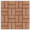 vidaXL Carreau de terrasse 11 pcs Marron 30 x 30 cm WPC