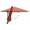 vidaXL Parasol de jardin Terre cuite 248 x 248 x 148 cm