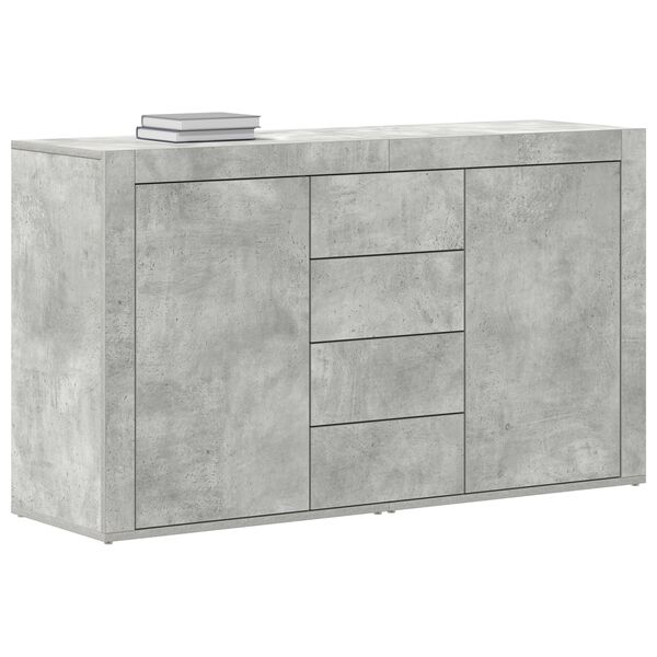 vidaXL Buffet Gris b&eacute;ton 120 x 36 x 69 cm Bois d'ing&eacute;nierie