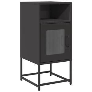 vidaXL Table de chevet noir 36x39x78 cm acier lamin&eacute; &agrave; froid