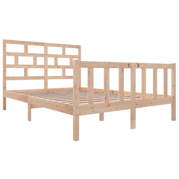 vidaXL Cadre de lit sans matelas bois massif 120x200 cm