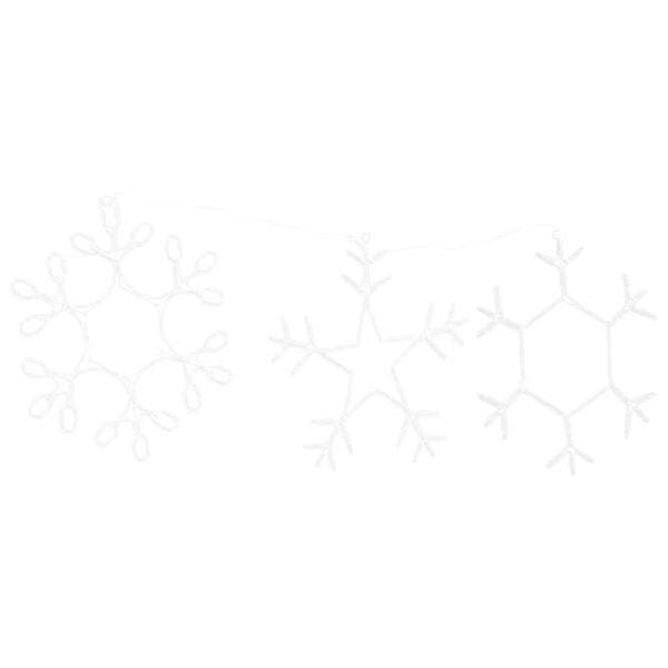 vidaXL Flocon de No&euml;l avec 252 LED Blanc chaud 45 x 38 cm PVC