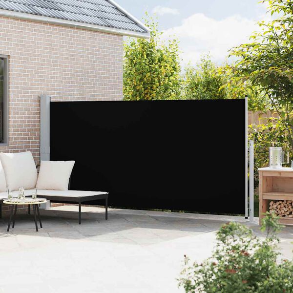 vidaXL Auvent lat&eacute;ral r&eacute;tractable de patio 180x500 cm Noir