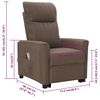 vidaXL Fauteuil de massage Taupe Tissu