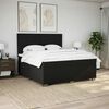 vidaXL Sommier &agrave; lattes de lit avec matelas Noir 200x200 cm Tissu