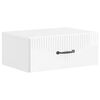 vidaXL Cabinet de chevet mural Blanc brillant 49 x 34,5 x 20 cm
