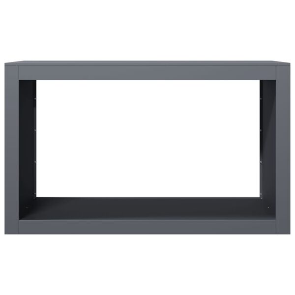 vidaXL Portant de bois de chauffage anthracite 100x40x60 cm acier