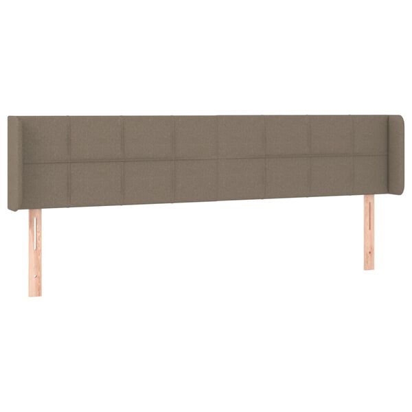 vidaXL T&ecirc;te de lit &agrave; LED Taupe 163x16x78/88 cm Tissu