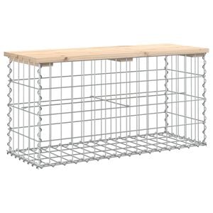 vidaXL Banc de jardin design de gabion 83x31,5x42cm bois massif de pin