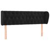 vidaXL T&ecirc;te de lit avec oreilles Noir 147x23x78/88 cm Velours
