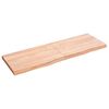vidaXL Dessus de table marron clair bois ch&ecirc;ne massif trait&eacute;