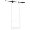 vidaXL Porte coulissante ORKDAL Blanc et Noir 93 x 232 cm