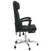 vidaXL Fauteuil de massage inclinable de bureau Noir Similicuir
