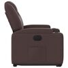 vidaXL Fauteuil inclinable &eacute;lectrique marron fonc&eacute; tissu