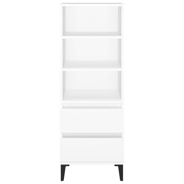 vidaXL Buffet haut Blanc 40x36x110 cm Bois d'ingénierie