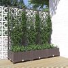 vidaXL Jardini&egrave;re avec treillis Marron 120 x 40 x 121,5 cm PP