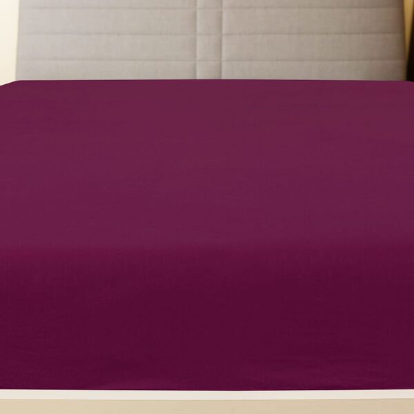 vidaXL Draps-housses Jersey 2 pcs Bordeaux 140x200 cm Coton