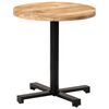 vidaXL Table de bistro Ronde &Oslash;70x75 cm Bois de manguier brut