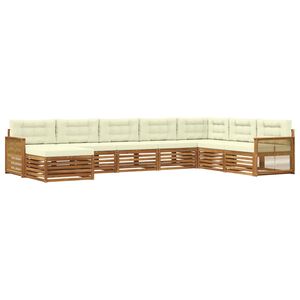 vidaXL Ensemble de canap&eacute;s d'ext&eacute;rieur 8 pcs Naturel et Cr&egrave;me