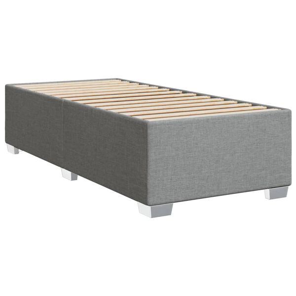 vidaXL Cadre de lit sans matelas gris clair 90x190 cm tissu