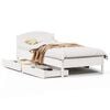 vidaXL Cadre de lit sans matelas blanc 75x190 cm bois de pin massif
