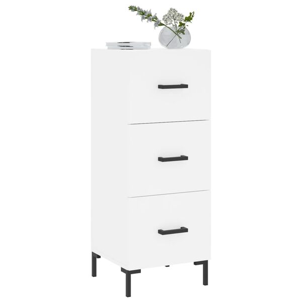 vidaXL Buffet blanc 34,5x34x90 cm bois d'ing&eacute;nierie