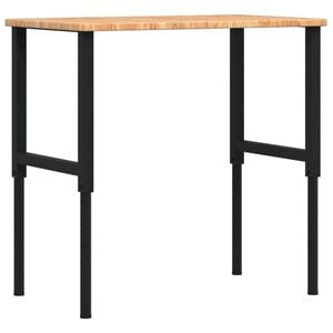 vidaXL &Eacute;tabli marron clair bois de ch&ecirc;ne massif rectangulaire