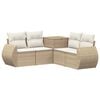 vidaXL Ensemble de Canap&eacute;s 5 pc Beige et blanc cr&egrave;me