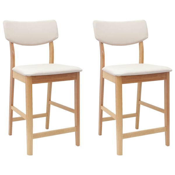 vidaXL Chaises de salle &agrave; manger 2 pcs Naturel 48 x 49 x 95 cm