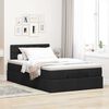 vidaXL Lit ottoman avec matelas noir 120x200 cm tissu