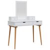 vidaXL Ensemble de Coiffeuse FAUSKE 4 pc Blanc 100 x 50 x 143 cm