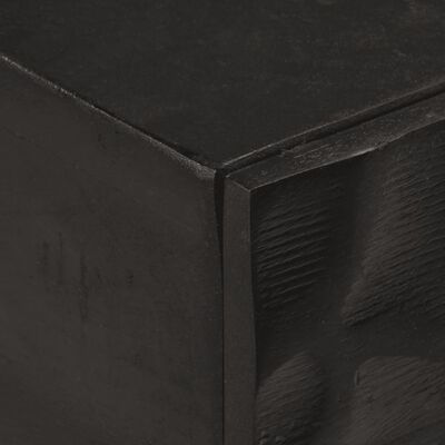 vidaXL Table console noir 90x30x76 cm bois massif de manguier et fer