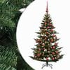 vidaXL Sapin de No&euml;l artificiel avec boules 120 cm 150 LED Blanc chaud