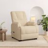 vidaXL Fauteuil inclinable Cr&egrave;me Similicuir daim