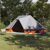 vidaXL Tente Tipi familiale Tipi Gris et orange 680 x 430 x 270 cm