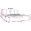 vidaXL Cadre de lit sans matelas gris 200x200 cm bois massif de pin