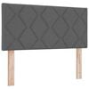 vidaXL Lit &agrave; ressorts avec matelas Gris fonc&eacute; 90 x 190 cm tissu