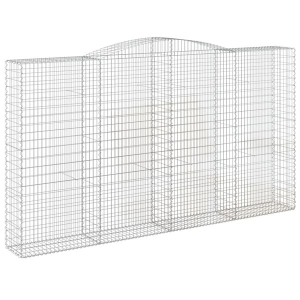 vidaXL Paniers &agrave; gabions arqu&eacute;s 7 pcs 400x50x220/240 cm Fer galvanis&eacute;